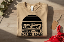 Where The Wild Horses Roam Svg, Cowgirl Horse Svg Design Product Image 5