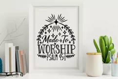 Made To Worship Svg, Christian Svg, Bible Verse Svg. Product Image 6