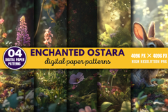 Enchanted Ostara Digital Paper Pack PNG Product Image 1