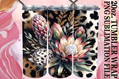 Blissful whispers 20oz tumbler wrap, Leopard Prints Product Image 1
