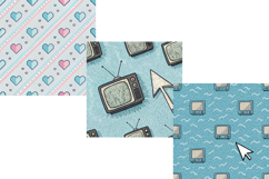 Tech Washi Tape Digital Paper, Seamless Pattern Product Image 5