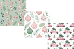 Blush Sage Cozy Winter Seamless Digital Paper Product Image 5