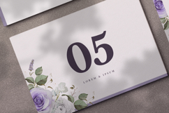 beautiful wedding card invitation set with roses flower Product Image 5