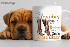 Stepping Into My Birthday PNG Brown Leopard Heels Design PNG Product Image 10