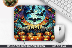Pumpkin Mouse Pad, Halloween Mouse Pad PNG Design, Halloween Product Image 1
