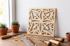 Square Decorative Panel SVG | Laser Cut File Product Image 1