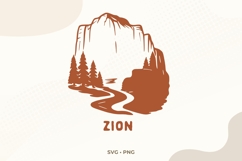 Zion National Park SVG | Canyon Cliff Illustration | Utah Product Image 1