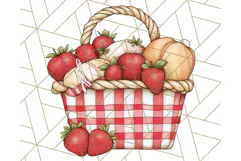 Cottagecore Strawberry Kitchen PNG Clipart, Retro Fruit Png Product Image 5