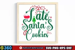 I ate santa's cookies SVG, Funny Christmas SVG Product Image 3