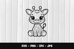 Cute kawaii Giraffe svg design Product Image 1