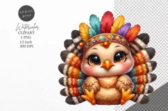 Thanksgiving clipart, Turkey clipart, Autumn clipart, Product Image 1
