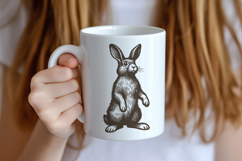 Rabbit Laser SVG Cut Files|Bunny Vintage Engraving Clipart Product Image 8