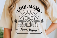 Cool Moms Love Jesus Svg, Christian Mom Svg, Bible Verse Svg Product Image 6