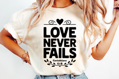 Love Never Fails SVG | Bible Verse Product Image 2