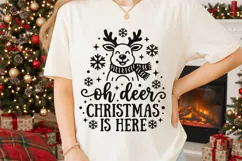 Oh Deer Christmas Is Here Svg, Funny Christmas Reindeer Svg. Product Image 6