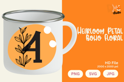 Heirloom Petal Boho Floral Monogram Product Image 1
