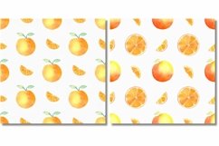Cute Watercolor Orange Seamless Patterns Product Image 4