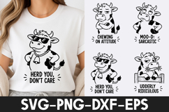 Funny Cow Cartoon SVG Product Image 1