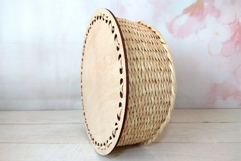 Plain round basket base 8 inch 20 cm digital file CDR SVG Product Image 6