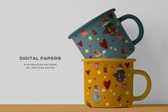 Christmas Patterns Santa Winter Print Digital Paper JPEG Product Image 5