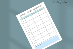 Weekly Study Schedule Planner Template | Student Study Plan Product Image 5