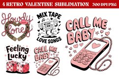 Howdy honey PNG, Retro Valentine PNG Product Image 1