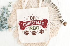 Oh Christmas Treat Svg, Dog Christmas Svg, Dog Treat Svg. Product Image 5
