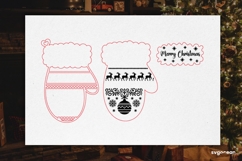 Christmas Mitten Ornaments SVG Bundle | Laser Cut | SVG Product Image 5