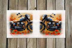 Motorcycle &amp; flowers | sublimation bike Mug design bundle Product Image 5