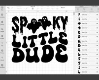 Spooky Little Dude svg, Toddler Halloween svg, Retro svg Product Image 6
