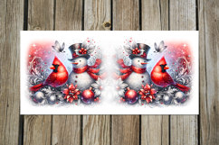 Cute Christmas Snowman | 4 retro Sublimation Mug designs Product Image 5