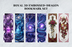 Royal 3D Embossed Dragon Bookmark Set,Mythical Gold Foil Product Image 5