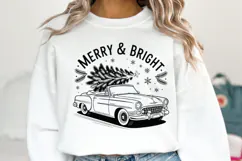 Merry & Bright Svg | Christmas svg | Shirt Svg Product Image 5