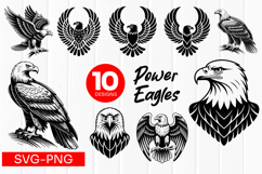Power Eagle Tattoo SVG PNG Product Image 1