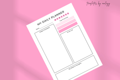 Minimal Cute Daily Planner Canva Template | Aesthetic Product Image 5