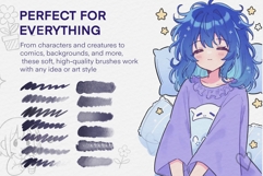 100 Soft Style Anime Brushes For Procreate Product Image 5