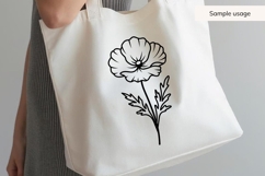 Hand Drawn Poppy Bouquet SVG Product Image 5