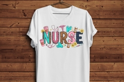 Nurse PNG Sublimation Design, Colorful Nurse Gift Graphic Product Image 5