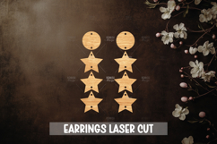 Celestial Style Laser Cut Earrings SVG File Product Image 1