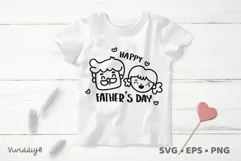 Happy fathers day svg, best dad kawaii clipart svg cricut Product Image 3