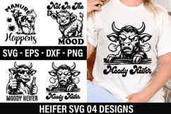 Heifer SVG Design - Moody Heifer Product Image 1