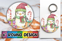 Festive Christmas Round Design Sublimation PNG Product Image 1
