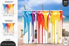 3D Colorful Paint Tumbler Wrap | 3D Sublimation Wrap Design Product Image 1