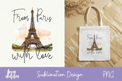 Eiffel Tower Paris Sublimation Design France Clipart PNG Product Image 1
