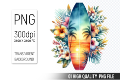 Summer Clipart PNG Bundle, Beach Clipart Design Product Image 5