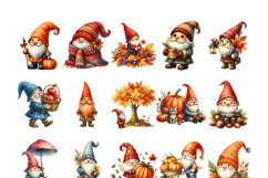 Fall Gnomes Clipart, Autumn Clipart Product Image 5