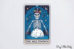 Funny Christmas Skeleton Tarot Cards Clipart PNG Product Image 1