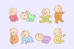 45 Set Bundle Cute Baby Babies Boy Toddler Clipart Toddler Product Image 7
