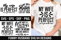 Funny Husband SVG Bundle - 4 Marriage Quotes Designs Product Image 1