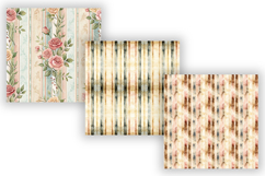 Vintage Stripe Digital Paper Pack, Seamless Watercolor Product Image 5